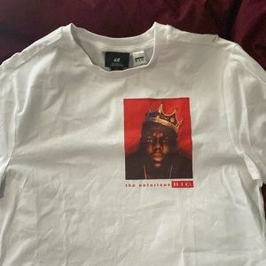 Biggie smalls all white t shirt